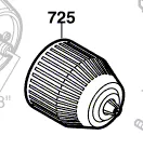 Mandrin pour PSR 12 VES-2, PSR 14,4 VES-2, GSR 14,4 V...